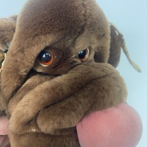 Vintage Ganzbros Wrinkles Pet Puppy Stuffed Animal Dog Puppet Pretend Play 1981